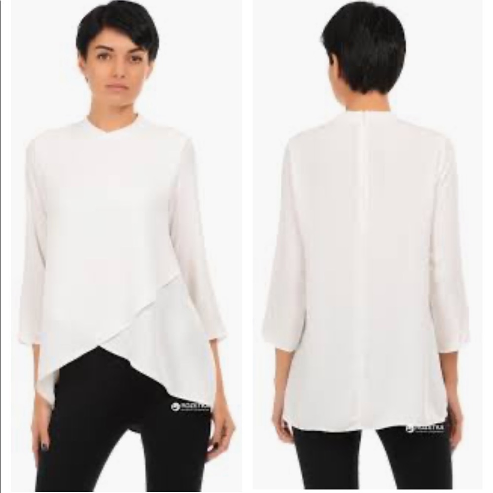 Zara basic white mock neck